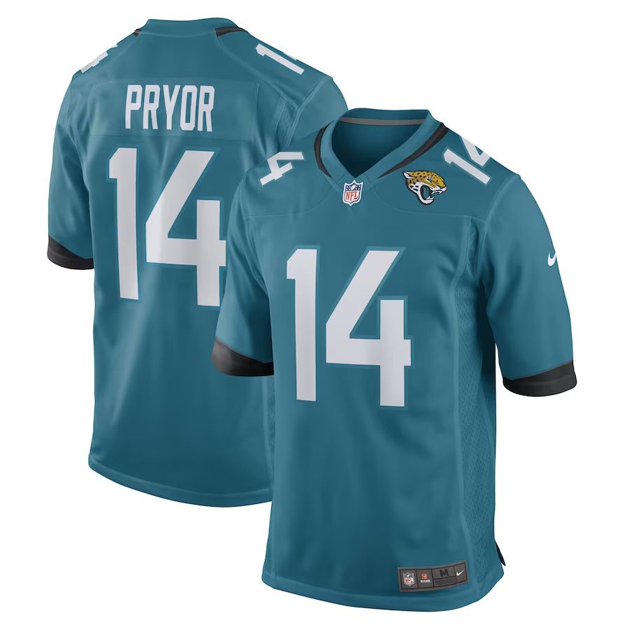 Men Jacksonville Jaguars #14 Kendric Pryor Nike Teal Game Player NFL Jersey->customized nhl jersey->Custom Jersey